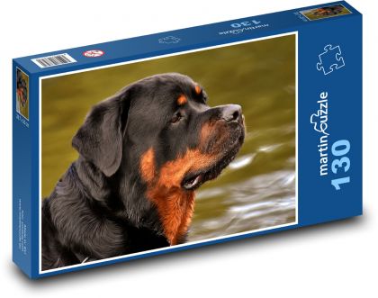 Rotvajler - pes, zvíře - Puzzle 130 dílků, rozměr 28,7x20 cm