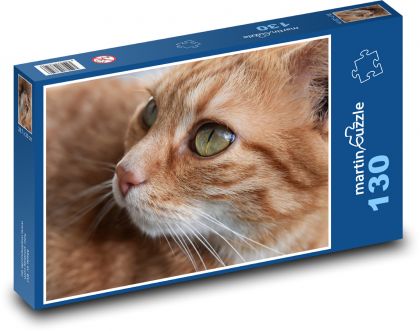 Kočka - domácí, zrzavá - Puzzle 130 dílků, rozměr 28,7x20 cm