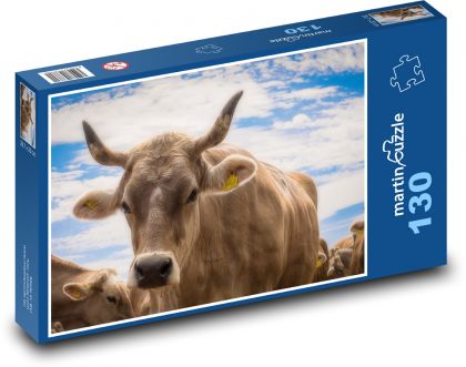 Krava - farma, dobytok - Puzzle 130 dielikov, rozmer 28,7x20 cm 