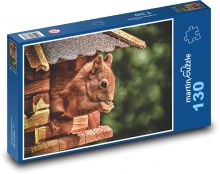 Veverka - hlodavec, zahrada Puzzle 130 dílků - 28,7 x 20 cm