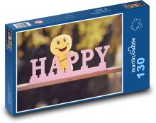 Szczęśliwy - pozytywny, radość Puzzle 130 elementów - 28,7x20 cm