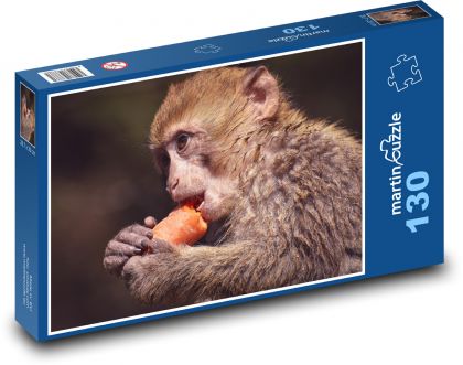 Monkey - cub, mammal - Puzzle 130 pieces, size 28.7x20 cm 
