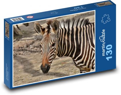 Zebra - divoké zviera - Puzzle 130 dielikov, rozmer 28,7x20 cm 