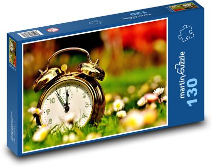 Budzik - natura, godzina - Puzzle 130 elementów, rozmiar 28,7x20 cm
