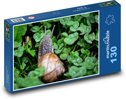 Slimák - ulita, zviera - Puzzle 130 dielikov, rozmer 28,7x20 cm 