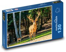 Divoká zvěř - jelen, zvíře Puzzle 130 dílků - 28,7 x 20 cm