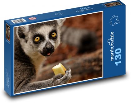 Lemur - zviera, opice - Puzzle 130 dielikov, rozmer 28,7x20 cm 