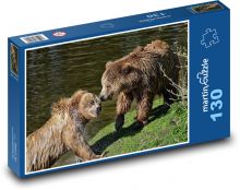 Niedźwiedź brunatny - zwierzę, dziczyzna Puzzle 130 elementów - 28,7x20 cm