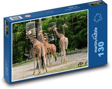 Giraffen - wildes Tier, Afrika Puzzle 130 Teile - 28,7x20 cm
