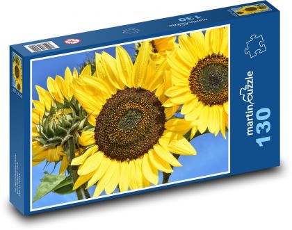 Slunečnice - květ, léto - Puzzle 130 dílků, rozměr 28,7x20 cm