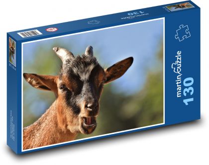 Goat - animal, horns - Puzzle 130 pieces, size 28.7x20 cm 