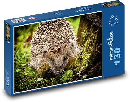 Jeż - ssak, zwierzę - Puzzle 130 elementów, rozmiar 28,7x20 cm
