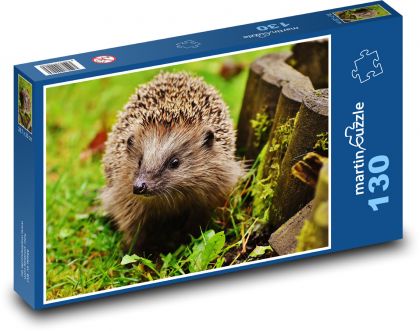 Młody jeż - zwierzę, las - Puzzle 130 elementów, rozmiar 28,7x20 cm