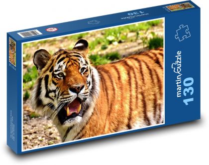 Tygr - dravec, velká kočka - Puzzle 130 dílků, rozměr 28,7x20 cm