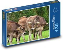 Krowy - zagroda, zwierzęta Puzzle 130 elementów - 28,7x20 cm