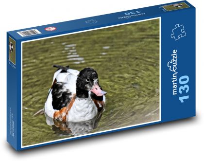 Kačica - vodný vták, rybník - Puzzle 130 dielikov, rozmer 28,7x20 cm 