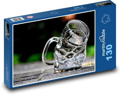 Kufel do piwa - szklanka, dzbanek - Puzzle 130 elementów, rozmiar 28,7x20 cm