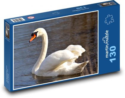 Labuť - vodní pták, zvíře - puzzle 130 dílků