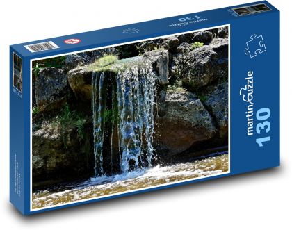 Falling water - flow, nature - Puzzle 130 pieces, size 28.7x20 cm 