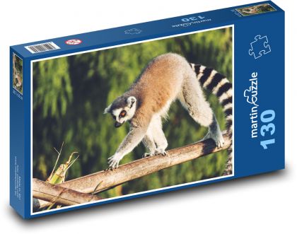 Lemur - zvíře, opice - Puzzle 130 dílků, rozměr 28,7x20 cm