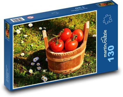 Rajčata - zelenina, zahrada - Puzzle 130 dílků, rozměr 28,7x20 cm