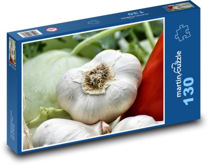 Cesnak - zelenina, jedlo - Puzzle 130 dielikov, rozmer 28,7x20 cm 
