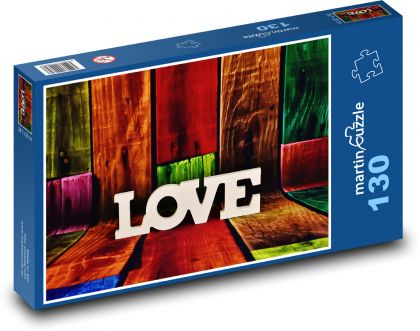 LOVE - decoration, love - Puzzle 130 pieces, size 28.7x20 cm 