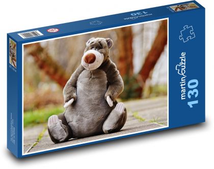 Niedźwiedź - pluszowe zwierzę, zabawka - Puzzle 130 elementów, rozmiar 28,7x20 cm