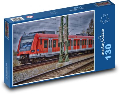 Vlak - trate, železnice - Puzzle 130 dielikov, rozmer 28,7x20 cm 