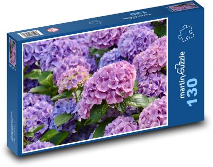 Hortenzie - květiny, rostliny - Puzzle 130 dílků, rozměr 28,7x20 cm