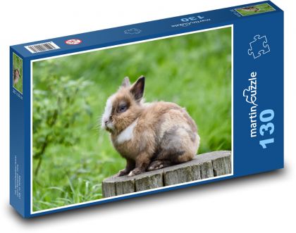 Zakrslý králík - králíček, mazlíček - Puzzle 130 dílků, rozměr 28,7x20 cm