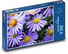 Astra - niebieski kwiat, ogród Puzzle 130 elementów - 28,7x20 cm