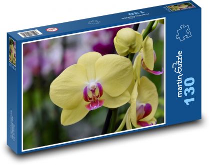 Orchidea żółta - Puzzle 130 elementów, rozmiar 28,7x20 cm