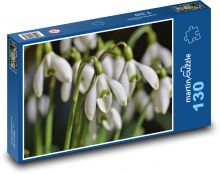 Schneeglöckchen - Blume, Frühling Puzzle 130 Teile - 28,7x20 cm