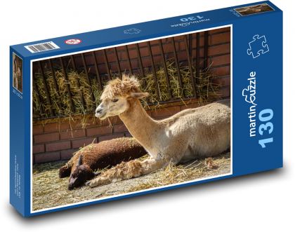 Alpaka - lama, zvíře - Puzzle 130 dílků, rozměr 28,7x20 cm