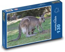 Kangur - torbacz, Australia Puzzle 130 elementów - 28,7x20 cm