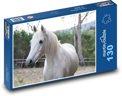 Kuc australijski - biały koń - Puzzle 130 elementów, rozmiar 28,7x20 cm