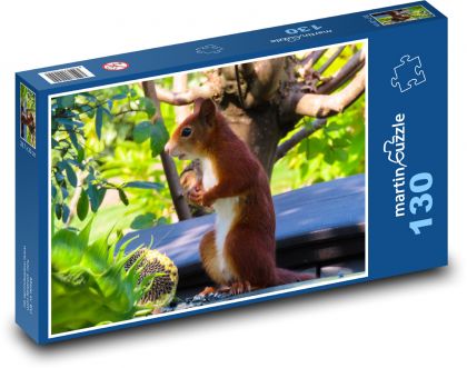 Veverička - les, zviera - Puzzle 130 dielikov, rozmer 28,7x20 cm 