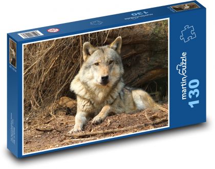 Wolf - wildes Tier, Säugetier. - Puzzle - 130 Teile