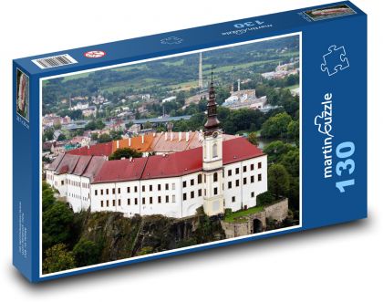 Zamek Děčín - Czechy - Puzzle 130 elementów, rozmiar 28,7x20 cm