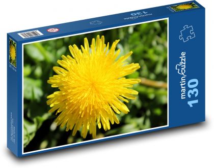 Dandelion - yellow flower, spring - Puzzle 130 pieces, size 28.7x20 cm 