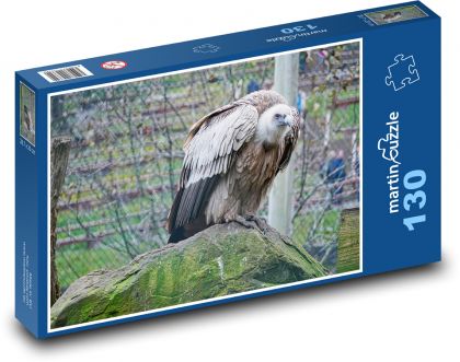 Sęp - ptak drapieżny, ptak - Puzzle 130 elementów, rozmiar 28,7x20 cm