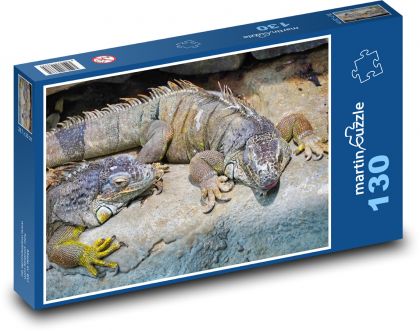Lizards - reptile, spring - Puzzle 130 pieces, size 28.7x20 cm 