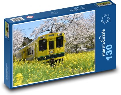 Japan - Zug, Frühling - Puzzle - 130 Teile