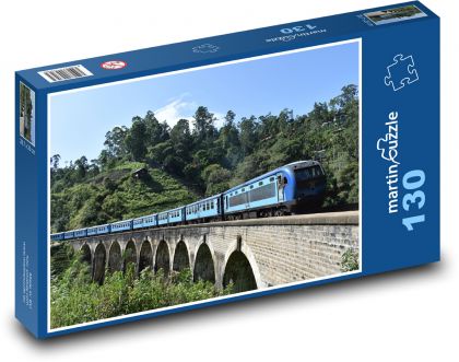 Vlak - Asie, cestování - Puzzle 130 dílků, rozměr 28,7x20 cm