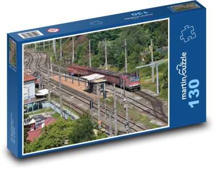 Železnice - stanica, stanica - Puzzle 130 dielikov, rozmer 28,7x20 cm 