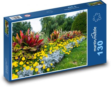 Flowering garden - flowers, spring - Puzzle 130 pieces, size 28.7x20 cm 