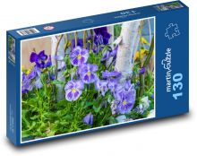 Pansies - garden, flower Puzzle 130 pieces - 28.7 x 20 cm 