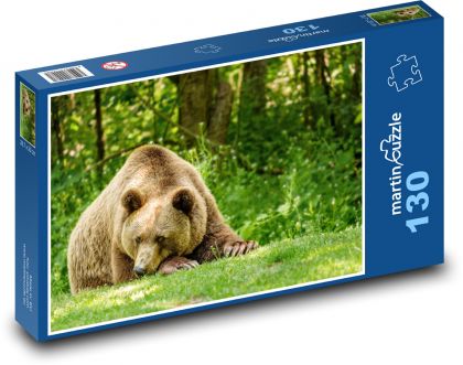Medveď - les. zviera - Puzzle 130 dielikov, rozmer 28,7x20 cm 
