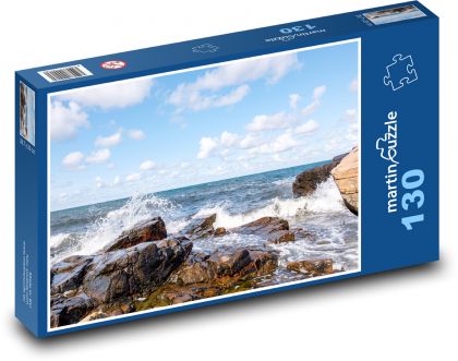Coast - rock, sea - Puzzle 130 pieces, size 28.7x20 cm 